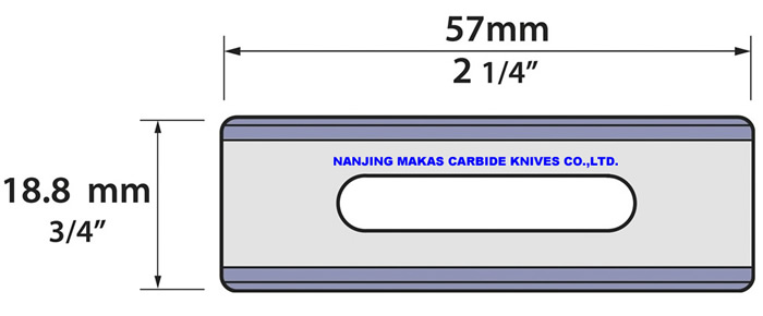 Carbide Slotted Razor Blade Rounded Corners Carbide Slotted Razor Blade Rounded Corners